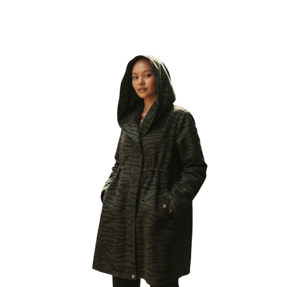 Adidas Originals Women's Large Green Black Parka Jacket